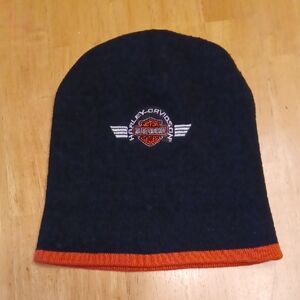 Harley-Davidson Black and Orange Beanie
